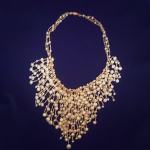 Pearl & Gold String Necklace